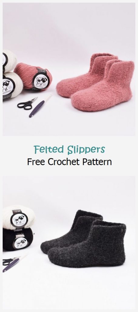 Felted Slippers Free Crochet Pattern