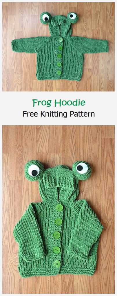 Frog Hoodie Free Knitting Pattern