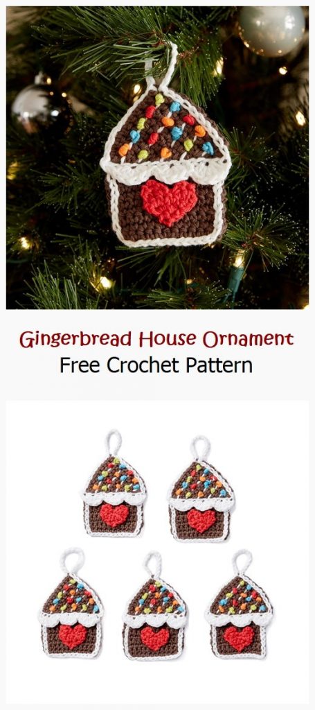 Gingerbread House Ornament Free Pattern