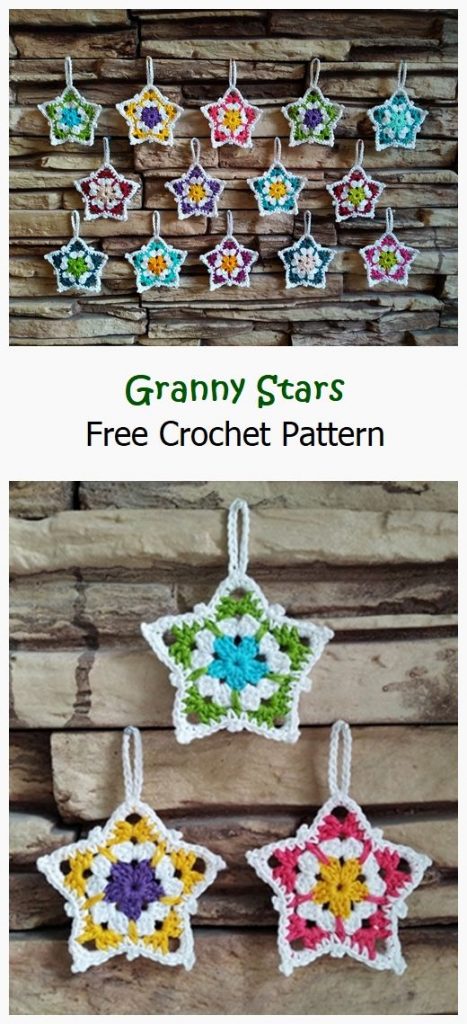 Granny Stars Free Crochet Pattern