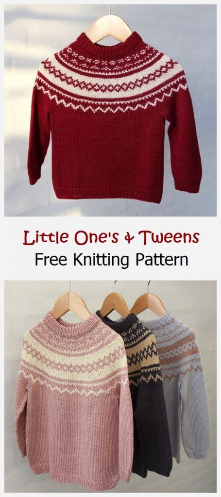 Little One’s & Tweens Free Knitting Pattern