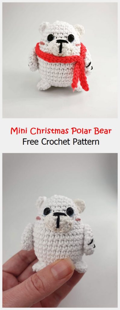 Mini Christmas Polar Bear Free Pattern