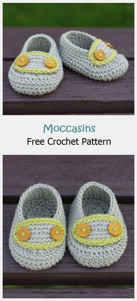 Moccasins Free Crochet Pattern