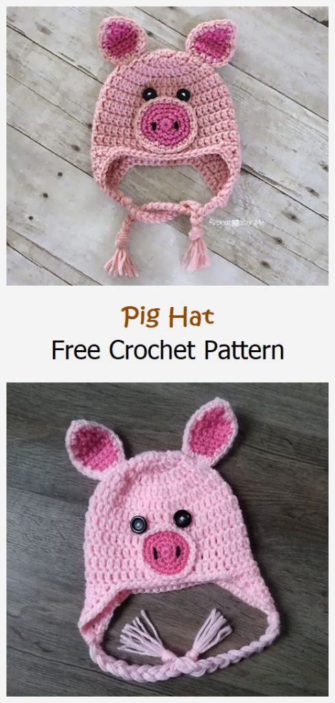 Pig Hat Free Crochet Pattern