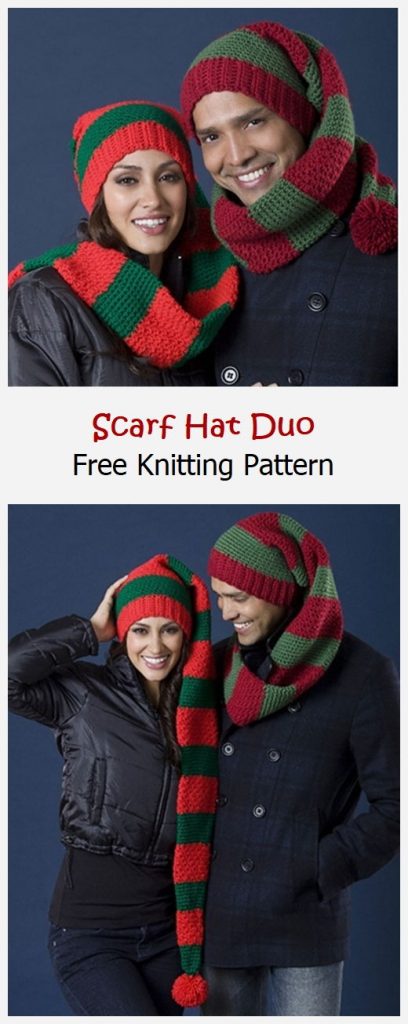 Scarf Hat Duo Free Knitting Pattern