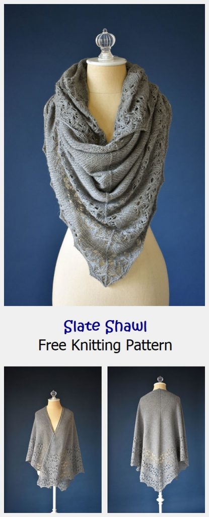 Slate Shawl Free Knitting Pattern
