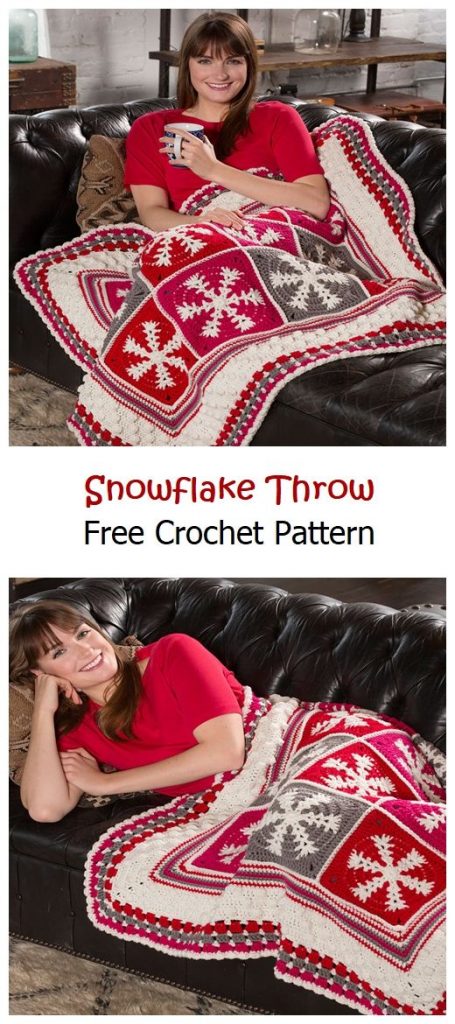 Snowflake Throw Free Crochet Pattern