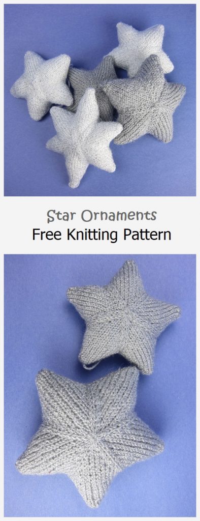 Star Ornaments Free Knitting Pattern