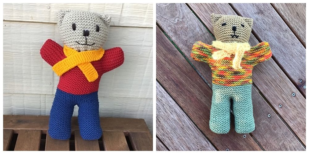 Trauma Teddy Free Knitting Pattern Knitting Projects