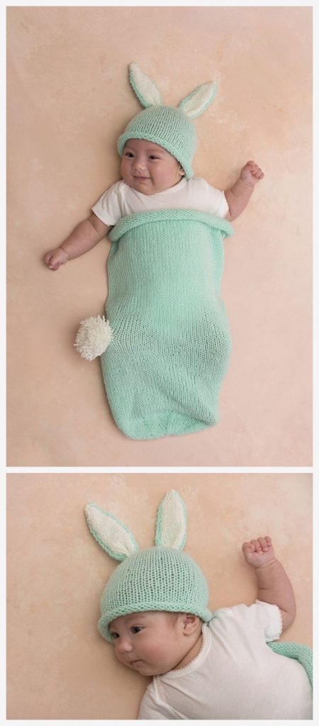Cottontail Bunny Cocoon & Hat Free Pattern