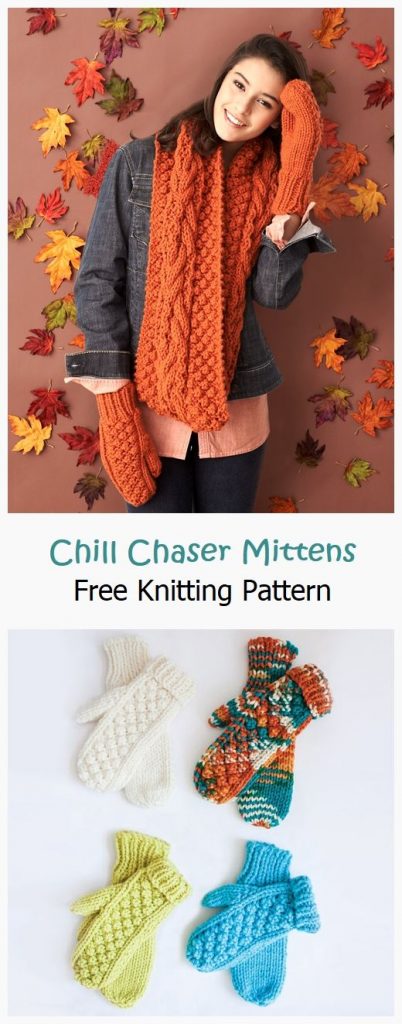 Chill Chaser Mittens Free Knitting Pattern