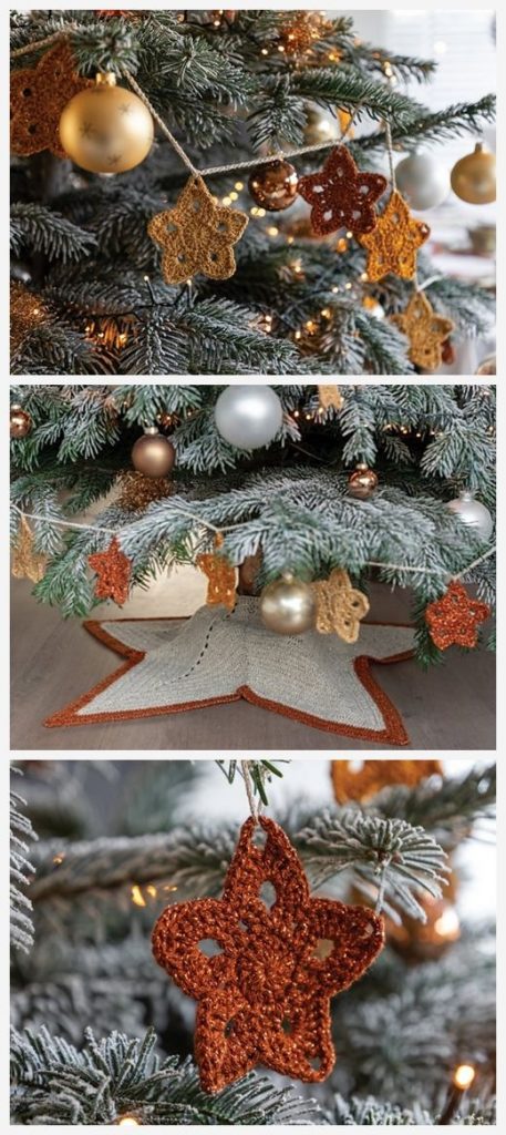Starry Christmas Tree Skirt Free Pattern