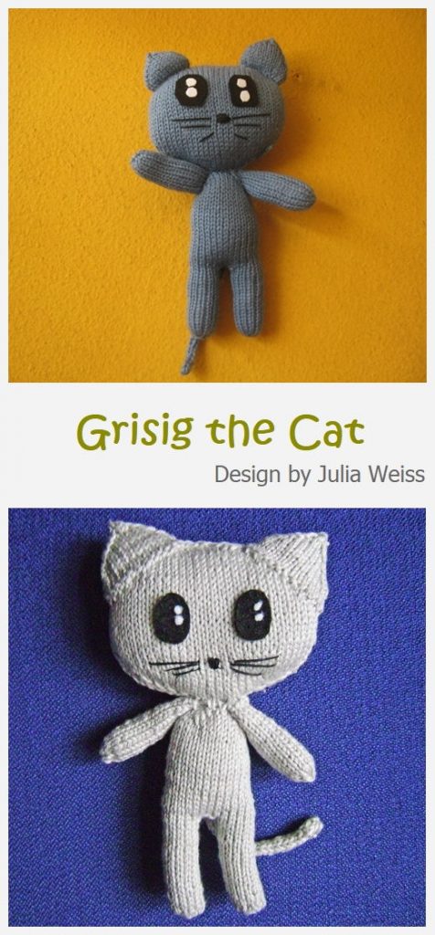 Grisig the Cat Free Knitting Pattern