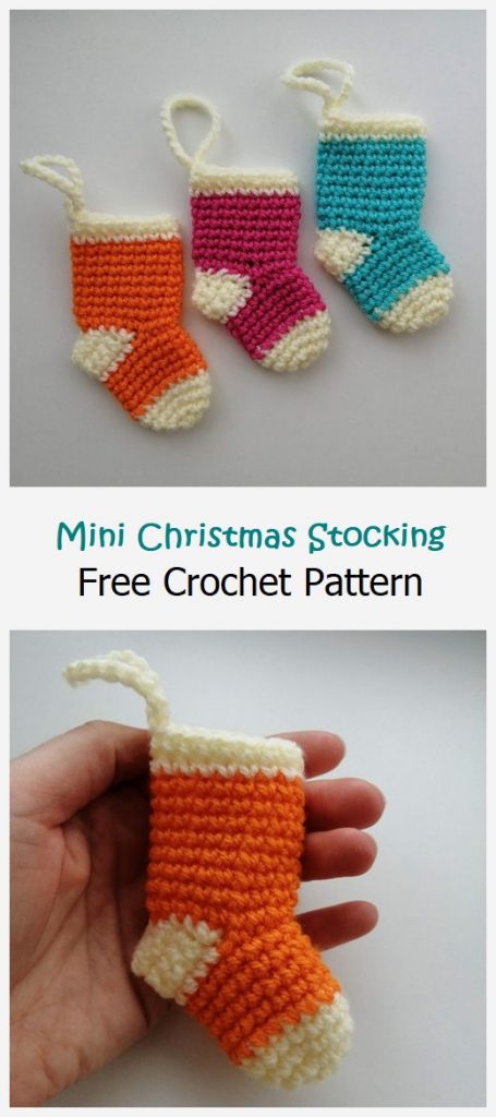 Mini Christmas Stocking Free Pattern