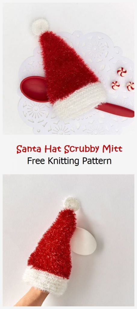 Santa Hat Scrubby Mit Free Knitting Pattern
