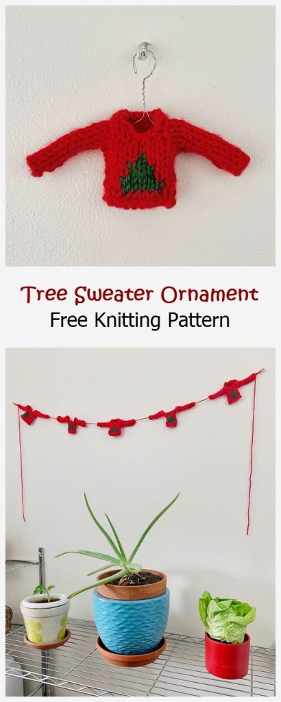 XMas Tree Sweater Ornament Free Pattern
