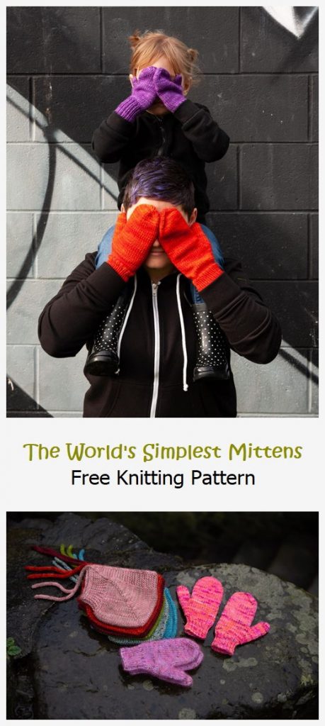 The World’s Simplest Mittens Free Pattern