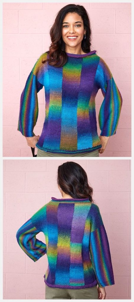 Bargello Sweater Free Knitting Pattern