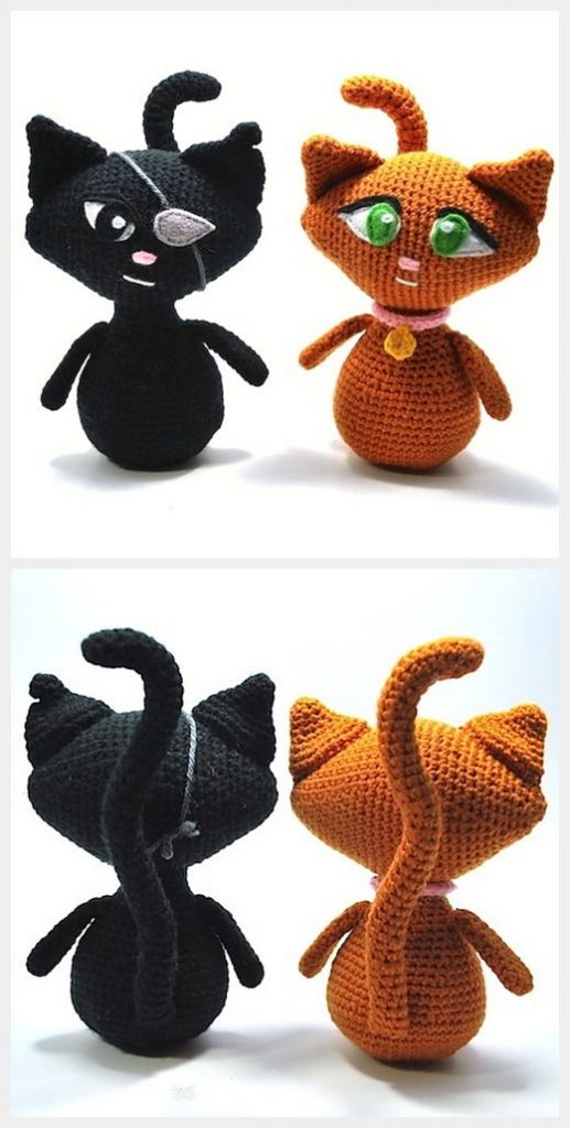 Black Cat/Ginger Cat Free Crochet Pattern