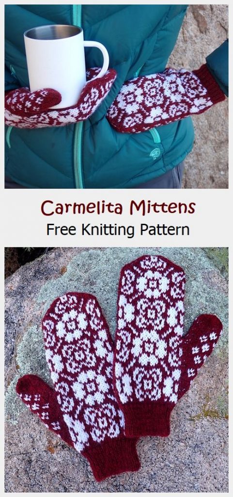 Carmelita Mittens Free Knitting Pattern