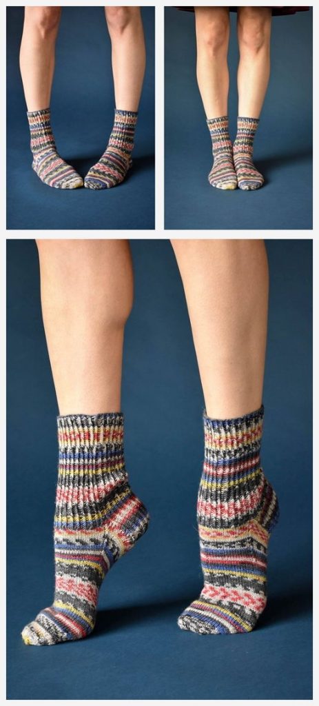 Channel Socks Free Knitting Pattern