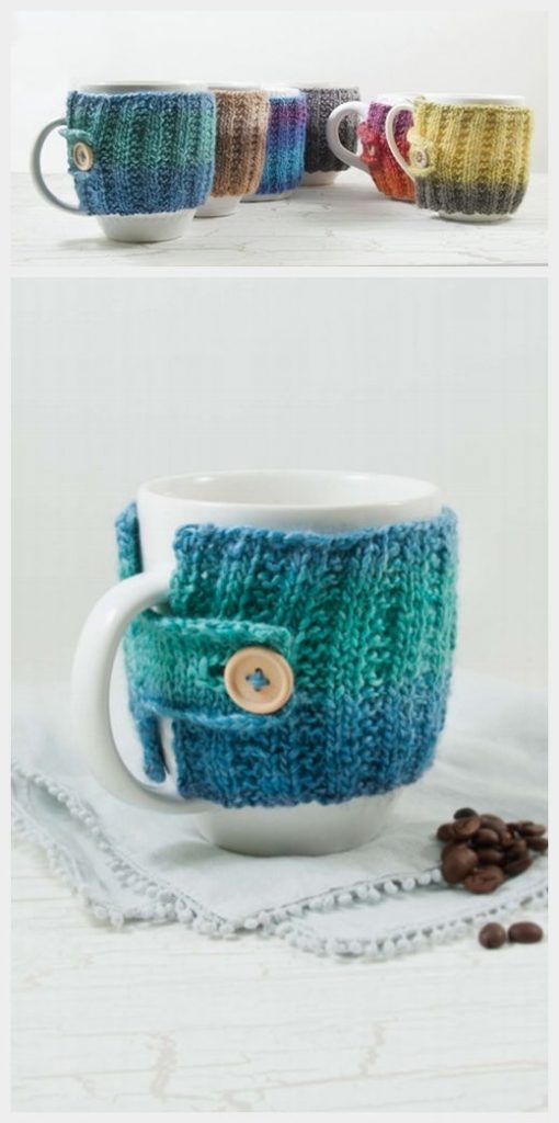 Coffee Cup Cozy Free Knitting Pattern