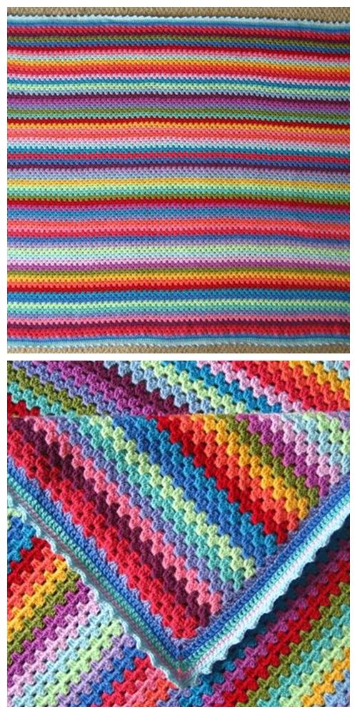 Granny Stripes Free Crochet Pattern