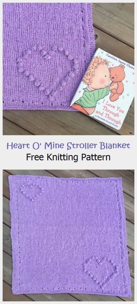 Heart O’ Mine Stroller Blanket Free Pattern