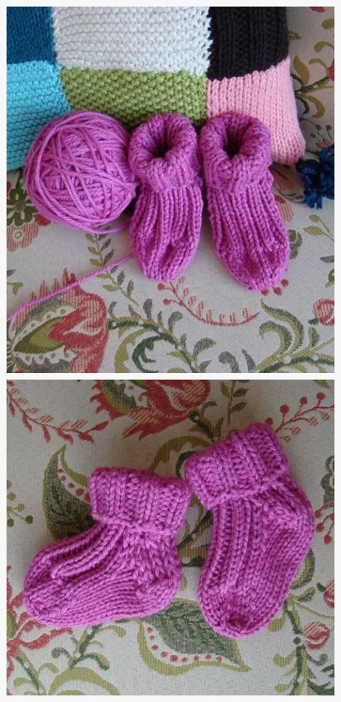 Jelly Bean Baby Socks Free Knitting Pattern