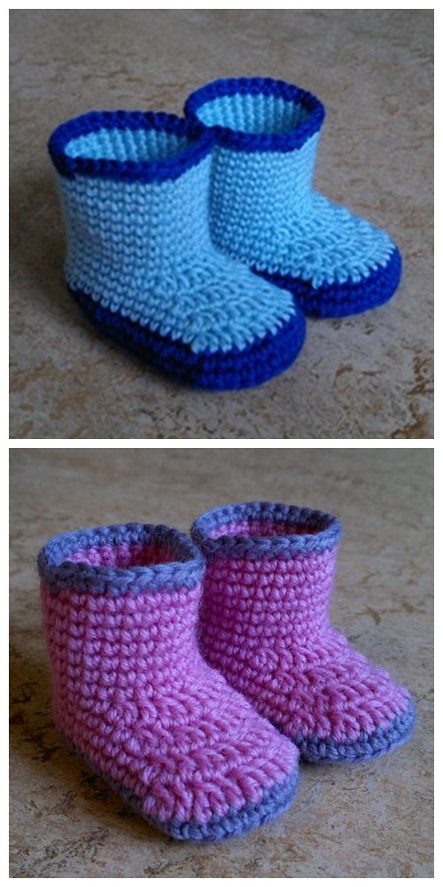 Rain Boots Free Crochet Pattern