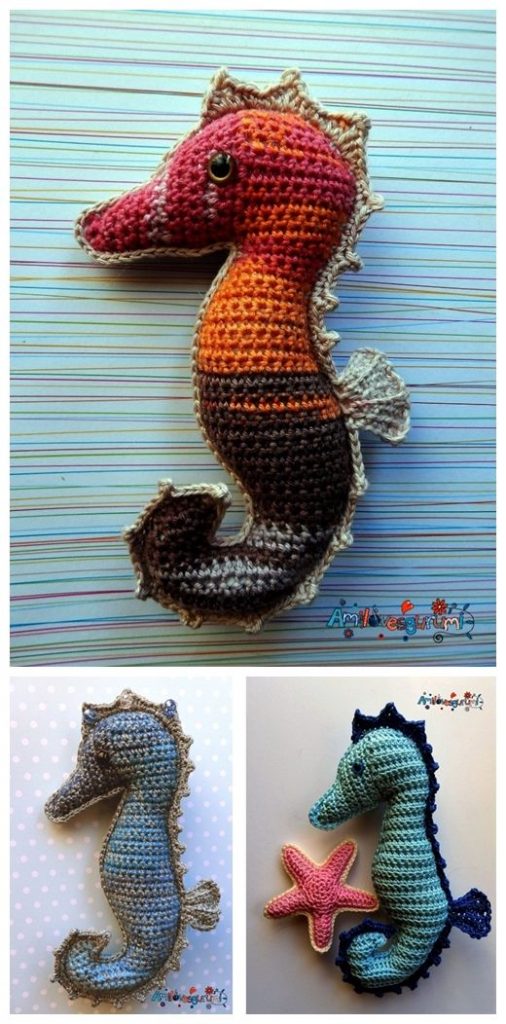 Seahorse Free Crochet Pattern