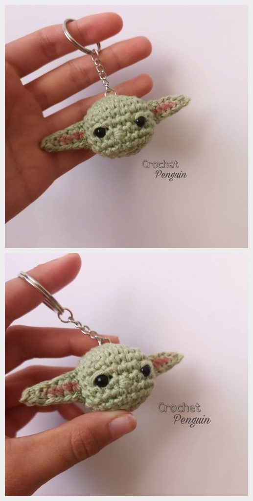 Yoda Keychain Free Crochet Pattern