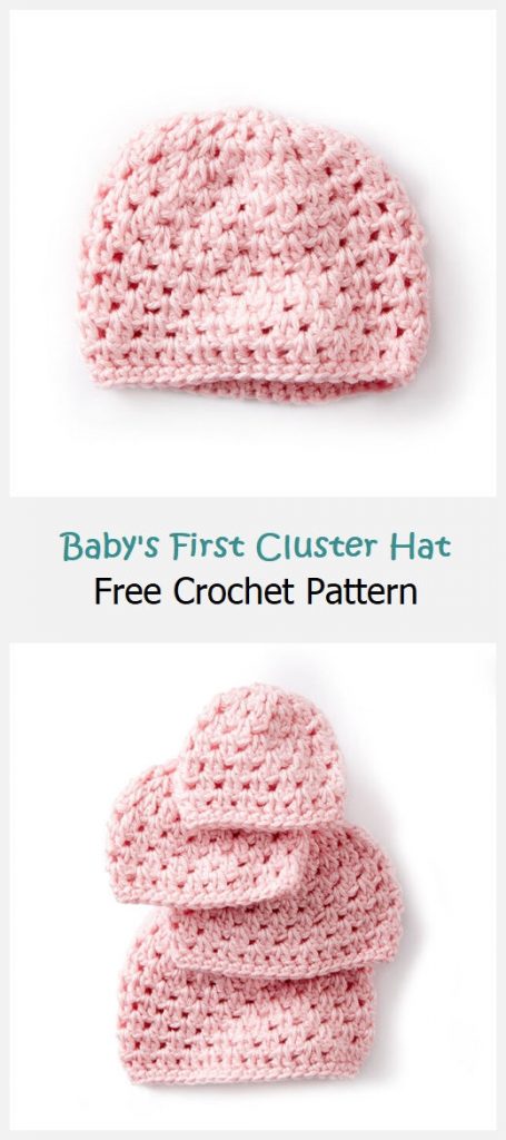 Baby’s First Cluster Hat Free Crochet Pattern