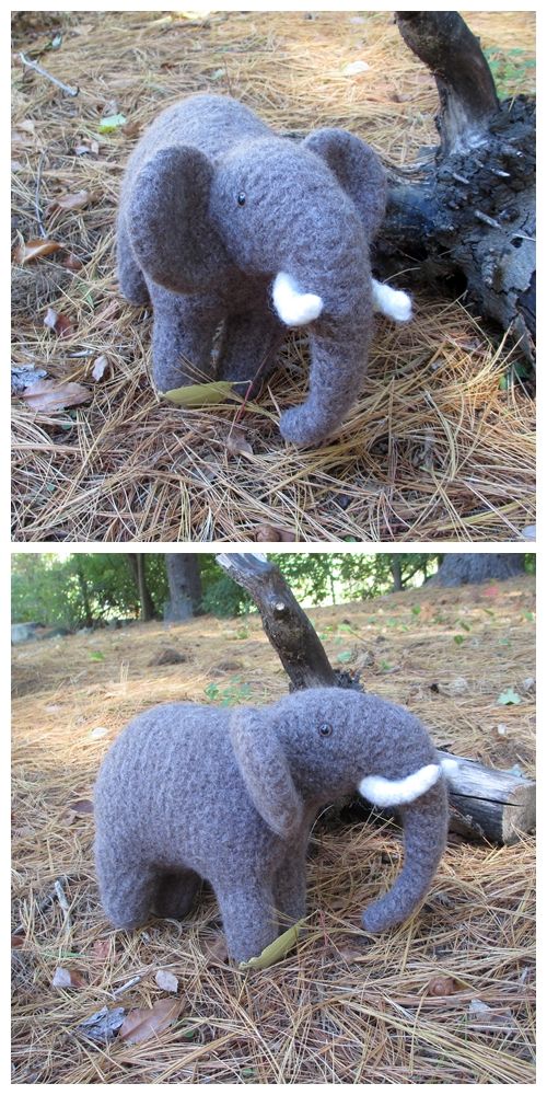 Ellery the Elephant Free Knitting Pattern