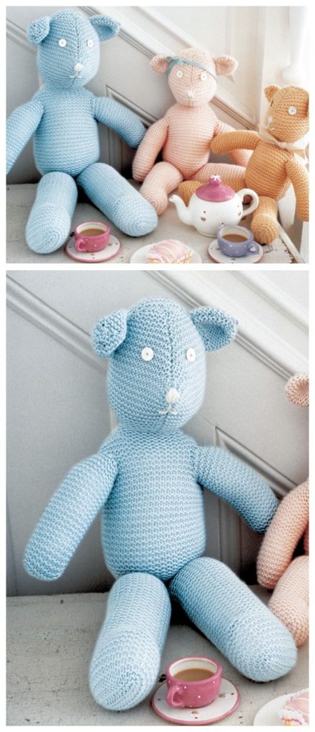 Three Bears Family Free Knitting Pattern
