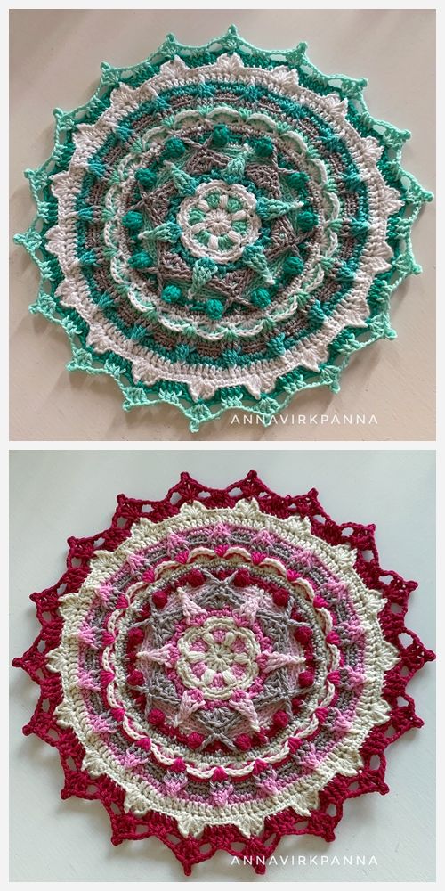 Hollyhocks Mandala Free Crochet Pattern