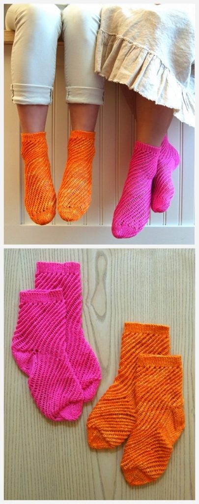 Fishnet Anklets Free Knitting Pattern