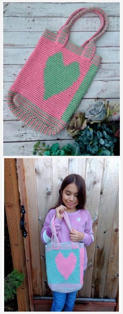 Carry Your Heart Tote Bag Free Crochet Pattern