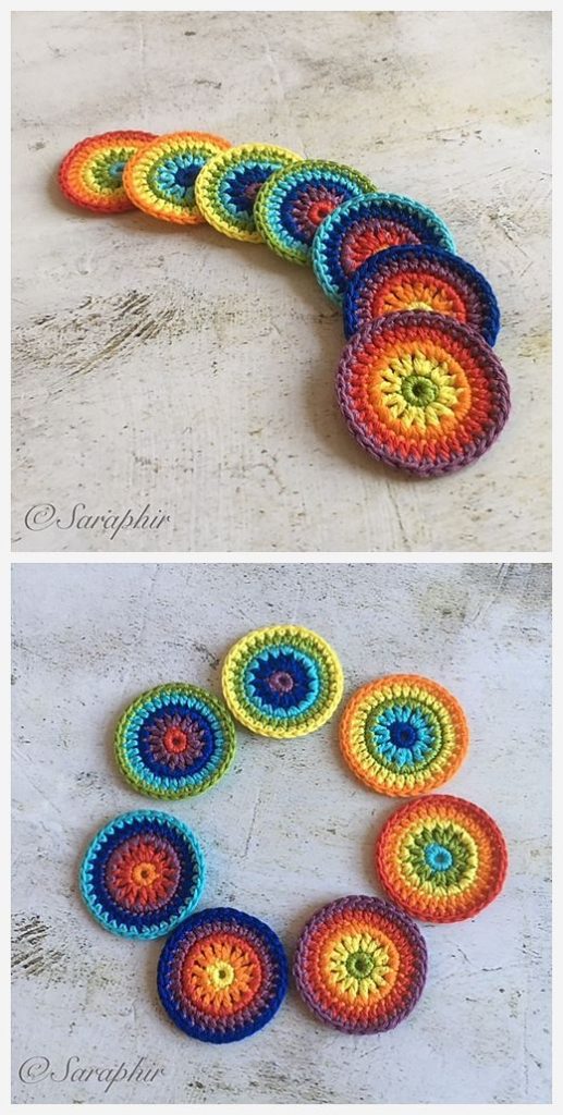 Rainbow Circles Free Crochet Pattern