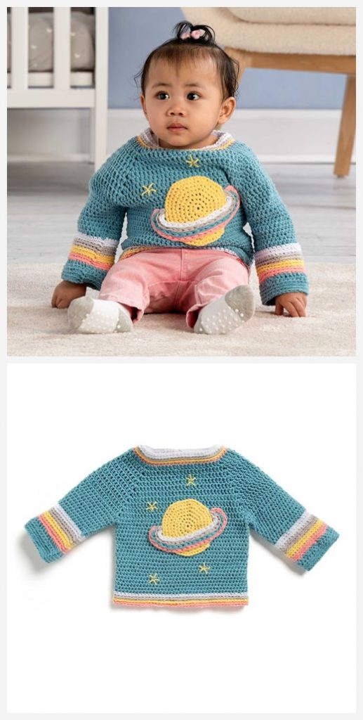 Saturn Baby Pullover Free Crochet Pattern