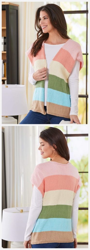 Striped Spring Cardi Free Knitting Pattern