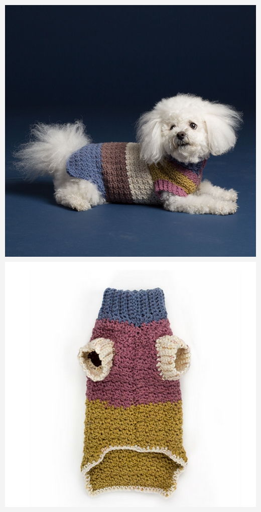 Textured Dog Coat Free Crochet Pattern