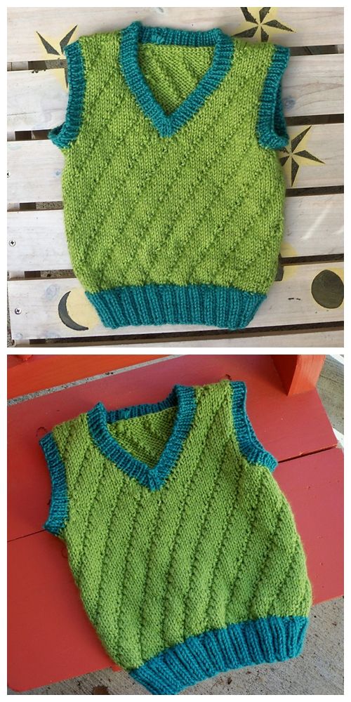 Vernal Verde Vest Free Knitting Pattern