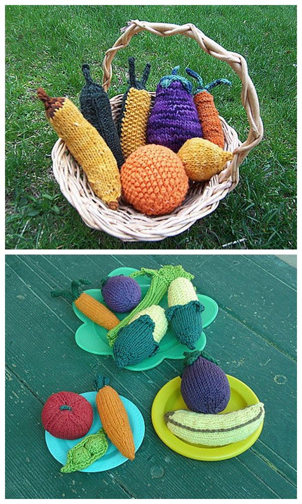 Baby Fruit and Veggie Rattle Free Pattern