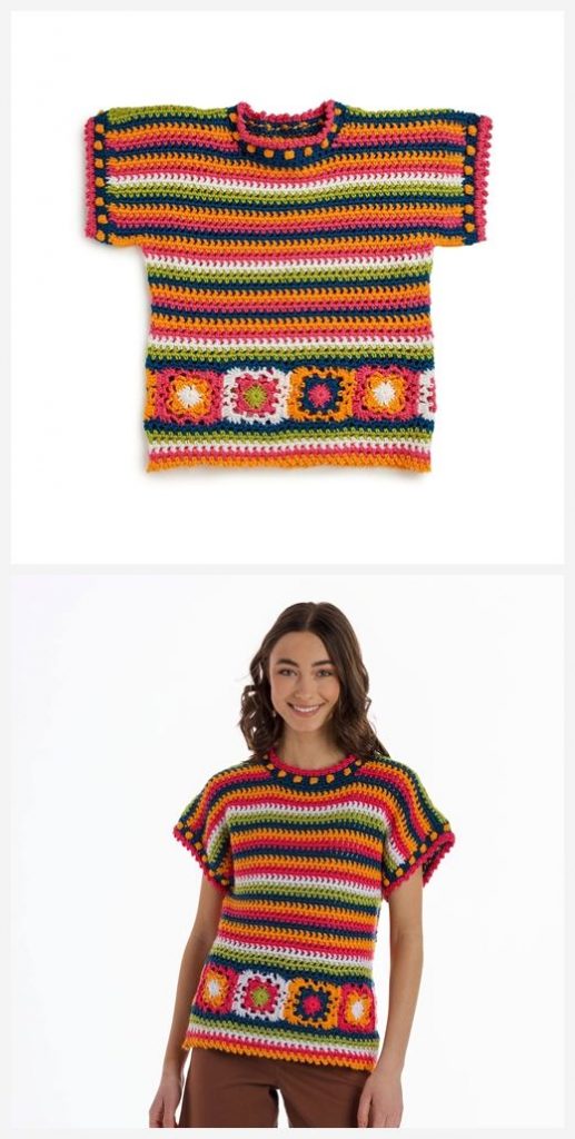 In Living Color Top Free Crochet Pattern