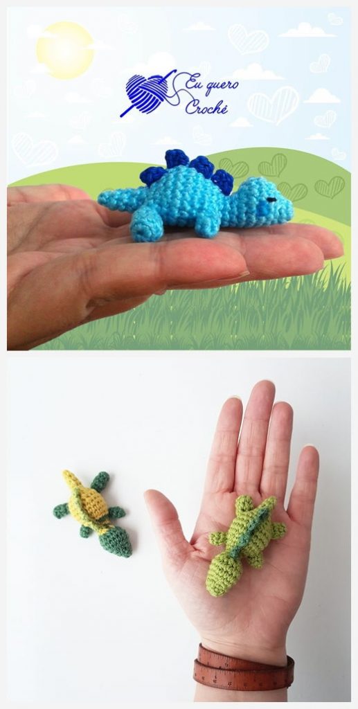 Tiny Sleeping Baby Dino Free Crochet Pattern