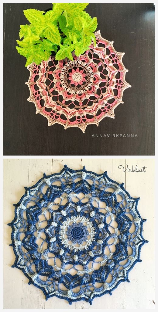Blueberry Hill Mandala Free Crochet Pattern