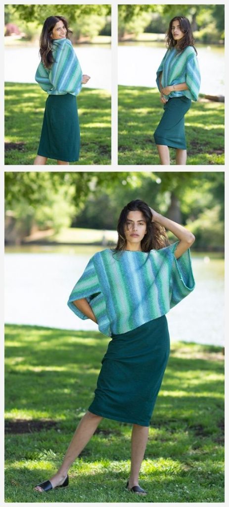 Painted Canvas Poncho Free Knitting Pattern