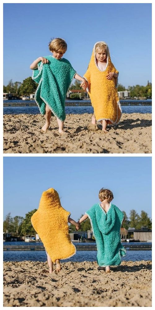 Swimming and Beach Poncho Free Crochet Pattern
