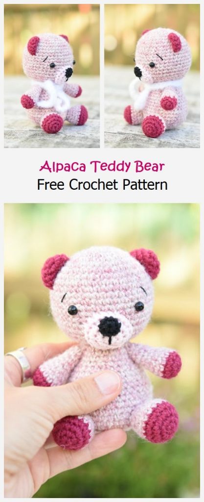 Alpaca Teddy Bear Free Crochet Pattern